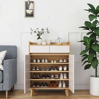 Étagère à chaussures simple pour l'entrée de la maison, armoire de rangement à chaussures multi-niveaux anti-poussière, gain de place pour appartement/maison locative