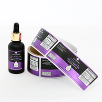 Étiquettes personnalisées de luxe en rouleau avec logo doré, imperméables, en vinyle, pour bouteilles de shampoing, cosmétiques, lotions et parfums permanents