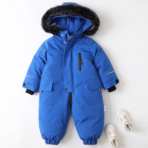 Wholesale Unisex Baby <strong>Jumpsuit</strong> for 1-3T Toddler Clothes Ski Wear With Hoodie Winter <strong>Jacket</strong> One Piece Rompers - Product Image 6