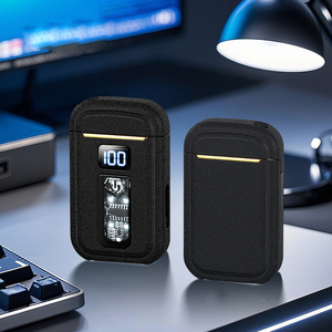 Encendedor de arco eléctrico USB recargable de alta calidad Pantalla LCD sin llama de estilo de diseño clásico para iluminación de cigarrillos para acampar - Product Image 5