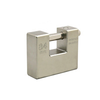 Cadenas en fer robuste de 84 mm avec cylindre à roulement à billes, serrures de porte métalliques, cadenas rectangulaires avec clé élégante
