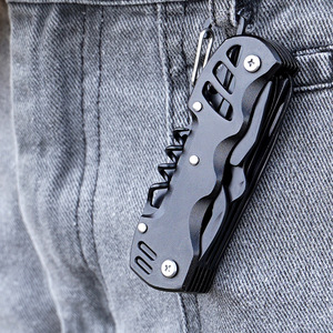 11 trong 1 thép không gỉ đa chức năng EDC ngoài trời di động Survival Carabiner gấp đa công cụ dao - Product Image 6