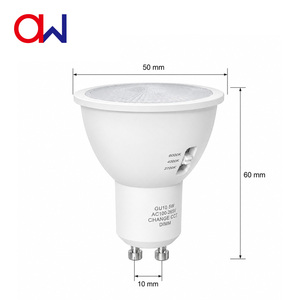 หลอดไฟ LED GU10 5W สปอตไลท์ AC120V ได้รับการรับรอง ETL 2700K-4000K-6000K สำหรับใช้ภายในอาคาร หลอดไฟ LED GU10 เปลี่ยนค่า CCT ได้ - Product Image 4