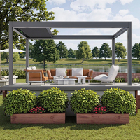 SINGOTec DIY Pergola Moderne Persienne Motorisée Toit Rétractable Bioclimatique avec Ecran Zip