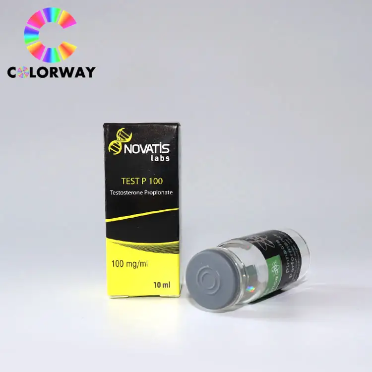 Kotak Label Keamanan Hologram Kustom 2Ml/5Ml/10Ml Kotak Label Vial untuk Testo Sterone Enanthate