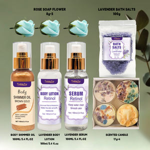 プレミアムリラックスラベンダースパキット-入浴剤、保湿ローション、アロマセラピーキャンドルホームビューティートリートメント - Product Image 3