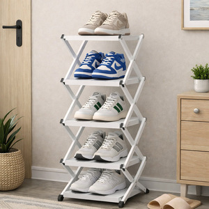 Étagère de rangement pliable multi-niveaux pour chaussures, baskets et talons hauts, pour entrée de maison, usage domestique X028X051 - Product Image 2