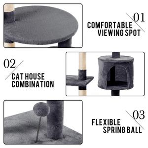 <span class=keywords><strong>Roman</strong></span> quatre étages chat tour jouet sisal couvert gratter <span class=keywords><strong>colonne</strong></span> escalade support fibre naturelle chaton activité arbre à chat - Product Image 2