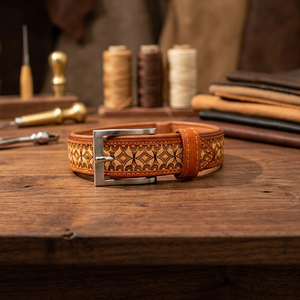 Superior Quality Handmade Soft Padded Leather Eco-Friendly Fashion <b>Dog</b> <b>Leash</b> with Hand Tooled Design Manufacturer Medium - Product Image 3