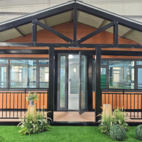 Maison conteneur mobile en acier de 20 pieds et 40 pieds, à double aile pliable et extensible, isolée, imperméable et respirante, pour hôtels, appartements et villas