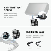Support de moniteur de caméra Neewer avec sabot froid, vis anti-torsion de 1/4 "pour moniteur de terrain de 5" et 7 "compatible avec Atomos Ninja V
