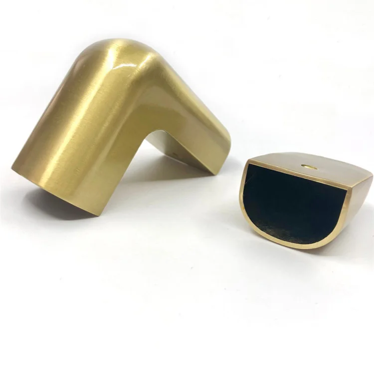 Chinese furniture chair armrest bending brass ferrules new design decorative brass sleeve