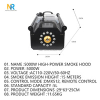Machine à fumée haute puissance 5000w, pulvérisateur de fumée de scène, machine à brouillard LED pleine couleur