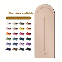 Tapis de yoga Pilates de haute qualité, imprimé sur mesure avec logo laser, écologique, épaisseur 4,5 mm, doux, imperméable, forme ovale, en caoutchouc naturel, 183 cm