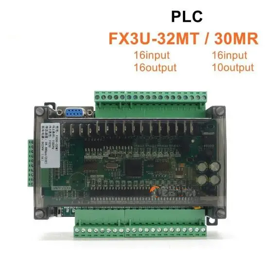 FX3U-32MT FX3U-30MR PLC scheda di controllo industriale 6AD 2DA uscita relè con RTC RS485 può comunicazione compatibile con FX1N FX2N