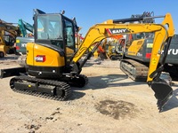 Excavatrice sur chenilles SANY SY35U d'occasion, pelle hydraulique compacte pour la construction et les travaux de terrassement