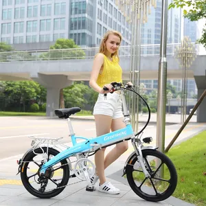 Ebike 접이식 전기 자전거 전기 자전거 300w 모터 리튬 배터리 전기 도시 자전거