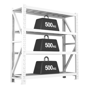 Étagère de rangement en acier robuste, capacité de 500 kg par niveau, rayonnage industriel réglable - Product Image 1