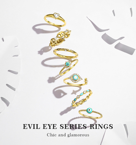 Anillos <span class=keywords><strong>de</strong></span> Compromiso <span class=keywords><strong>de</strong></span> Plata <span class=keywords><strong>de</strong></span> Ley S925 ALICE para Mujer, Anillos Abiertos <span class=keywords><strong>de</strong></span> Plata Chapados en <span class=keywords><strong>Oro</strong></span> con Ojos <span class=keywords><strong>de</strong></span> Diablo, Joyería Religiosa <span class=keywords><strong>de</strong></span> la Suerte - Product Image 4