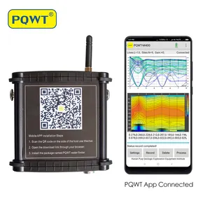PQWT M100 تطبيق جوال توصيل جهاز اكتشاف المياه كاشف كاشف المياه الجوفية 100 m للبيع