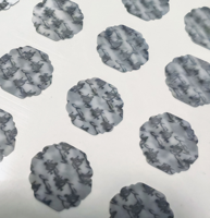 Étiquette autocollante 3D nano micro optique en PET durable personnalisée, hologramme transparent anti-contrefaçon, feuille lenticulaire pour huile essentielle