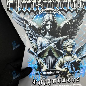 Biểu Tượng Tùy Chỉnh T-Shirts Truyền Nhiệt In Ấn Phong Cách Đường Phố Màn Hình In Ấn Có Thể Giặt Không Thấm Nước <span class=keywords><strong>Plastisol</strong></span> Dtf Sticker Sẵn Sàng Báo Chí - Product Image 1