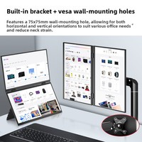Moniteur portable IPS 15,6 pouces Type C 16:10 pour trading boursier, extension double écran PC, connexion à un seul câble, pliable haute définition