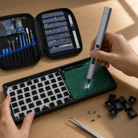 Kit de tournevis électrique de précision rechargeable 152-en-1, couple de 0,35 N.m, pour la réparation de téléphones portables et d'ordinateurs, fournitures pour centres de réparation