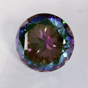 Piedra cúbica sintética de circonia cúbica, corte redondo, 50mm, 1 unidad - Product Image 1