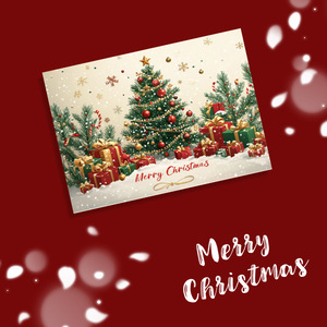 Tarjetas <span class=keywords><strong>de</strong></span> Felicitación Navideñas Impresas Personalizadas al por Mayor, con Diseños Florales para Exhibición en Paredes y para Inserción en Sobres <span class=keywords><strong>de</strong></span> Regalo - Product Image 2