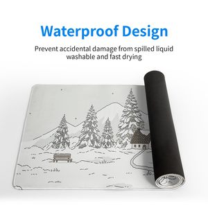 Giáng Sinh Kawaii Phim Hoạt Hình Màu Trắng Anime Non-Slip Cao Su Chơi Game Chuột Pad Bàn Phím Và Bàn Chuột Mat Cho Nhà Văn Phòng - Product Image 2