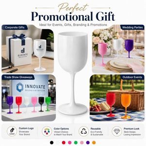 Copa de Vino de Plástico Irrompible Libre de BPA, Reutilizable, de Color Sólido, para Campamentos al Aire Libre, Fiestas en la Piscina, Bodas - Product Image 6