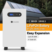 Système de panneaux solaires 51,2 V 280 Ah 314 Ah 15 kWh, batteries lithium-ion Lifepo4, panneaux solaires avec batterie de secours solaire domestique