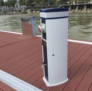 Floating Dock Accessories Supplier Marina Power Pedestal With Led Light