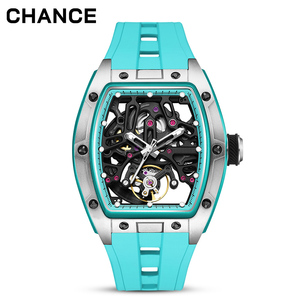 นาฬิกาข้อมือจักรกลสีฟ้ารุ่น Chance Jc-9-198g-1 ขายส่ง ตัวเรือนเหล็ก ระบบตูร์บิญอง นาฬิกาอัตโนมัติ หน้าปัดโปร่งหรูหรา นาฬิกาผู้ชาย - Product Image 2