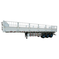 Semi-remorque à ridelles 3 essieux 40 pieds durable, anti-corrosion, pour transport de marchandises, à prix avantageux