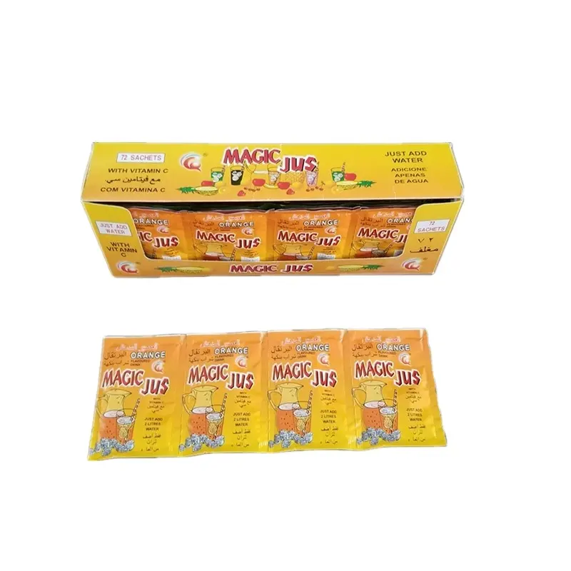 Instant orange fruit drink juice powder in Sachet