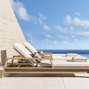 Silla de Salón al aire libre, descanso para el almuerzo, cama de <span class=keywords><strong>piscina</strong></span>, Hotel, playa, silla de salón, Villa, balcón al aire libre, cama impermeable y protector solar - Product Image 2