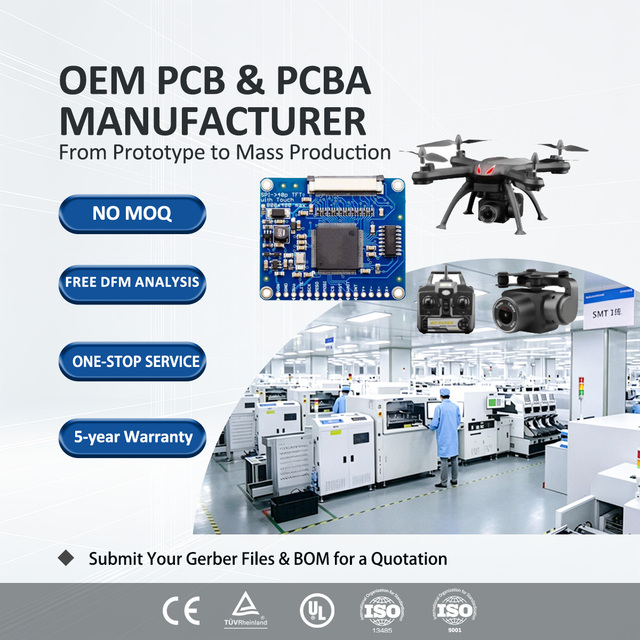 Custom Drone Motherboard PCBA Manufacturer OEM Multilayer PCB Board for UAV Control Board Prototype to Mass Production
