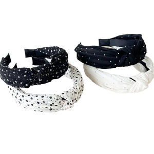 Top Selling Elegant Wave Dot Wide Headband Fashion Hair <b>Accessory</b> for <b>Wedding</b> Party Office and Casual Wear for Sale - Product Image 1