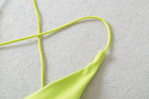 Cnshell Twist Bikini Wear Beach Sexy <strong>Top</strong> <strong>Cross</strong> Back Sexy Build in Bra Thin String High Stretch Backless Triangle Swim <strong>Top</strong> - Product Image 5
