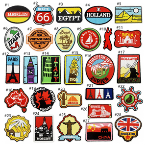 Parches Bordados con Símbolos de Lugares Emblemáticos de la Ciudad, Estilo Vintage, para Planchar - Product Image 2