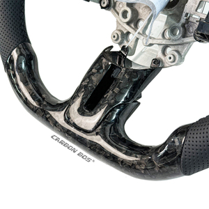 Volant en fibre de carbone forgée noire pour <span class=keywords><strong>Ford</strong></span> <span class=keywords><strong>Mustang</strong></span> 2015 2017 2019 2020 <span class=keywords><strong>2022</strong></span> avec carbone véritable de haute qualité - Product Image 3