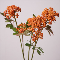 Premium enkelvoudige tak met 2 vertakkingen, kunstmatige blauwe bessen takken voor Kerstmis, Halloween & terug naar school