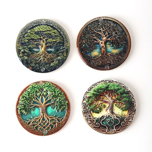 Ciondolo Artigianale in Resina UV Personalizzato <span class=keywords><strong>Albero</strong></span> della Vita, Ornamento 3D Bohemien con Occhio di Allah, Vendita all'Ingrosso OEM - Product Image 2