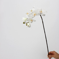 Vente en gros 8 têtes petite taille papillon orchidée vraie touche fleur artificielle pour la décoration de la maison