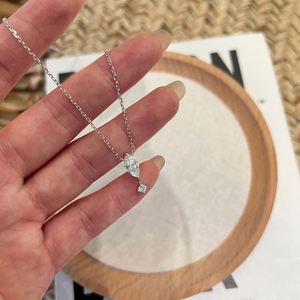 Dylam Stylish Minimalist Design S925 Silver Link Chain <b>D</b> Color VVS1 Moissanite Stone Pendant <b>Necklace</b> Customizable Jewelry - Product Image 6