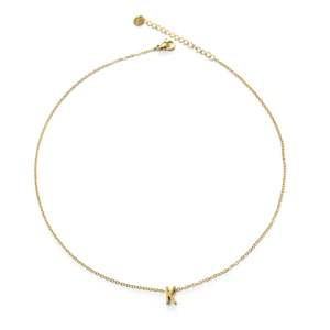 Collier pendentif en acier inoxydable 316L plaqué or PVD, breloque lettre initiale K, bijoux tendance - Product Image 1