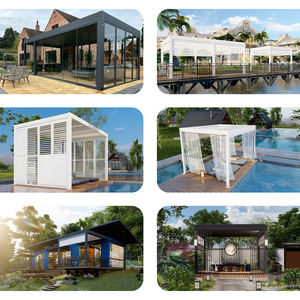 Pergola d'extérieur étanche 3x3 <span class=keywords><strong>4x3</strong></span> Pergola aluminium motorisée réglable toit à persiennes Pergola motorisée bioclimatique - Product Image 4