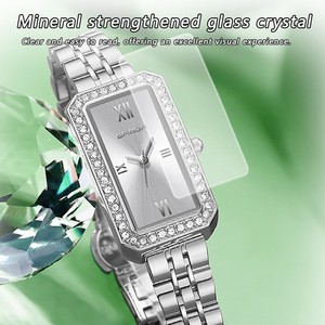 Montre à quartz carrée vintage Sanda 1122 pour femme, avec diamants, luxe léger, étanche, pour le quotidien - Product Image 4